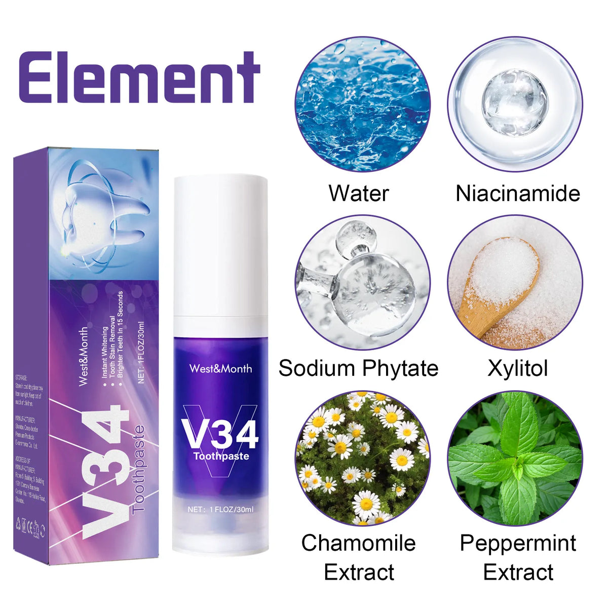 V34 Colour Corrector Whitening Mousse