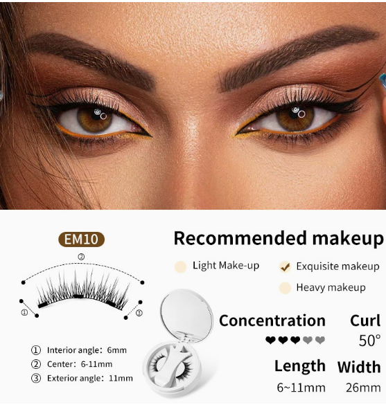 Magnetic Eyelashes Set – No Glue Needed