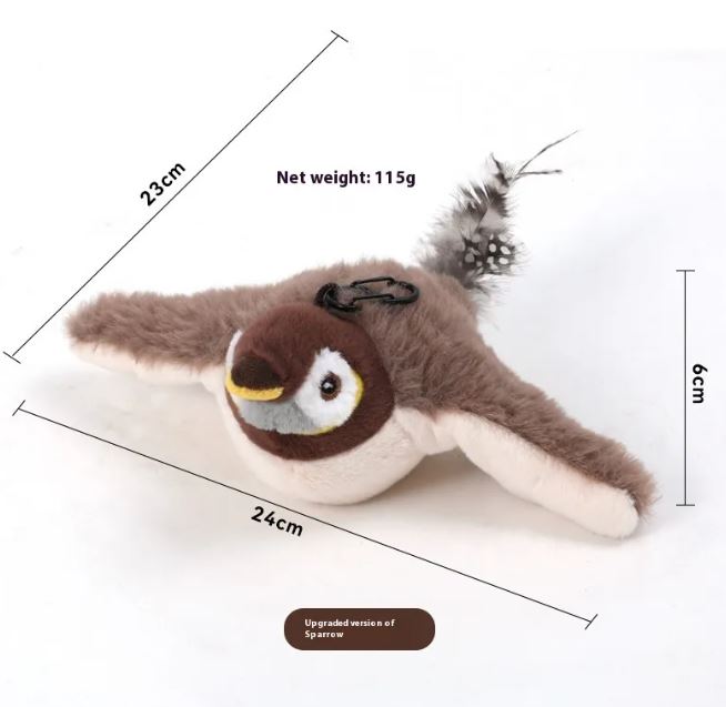 Flapping Bird Cat Toy – Interactive Feather Wand