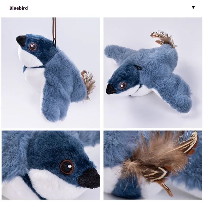 Flapping Bird Cat Toy – Interactive Feather Wand