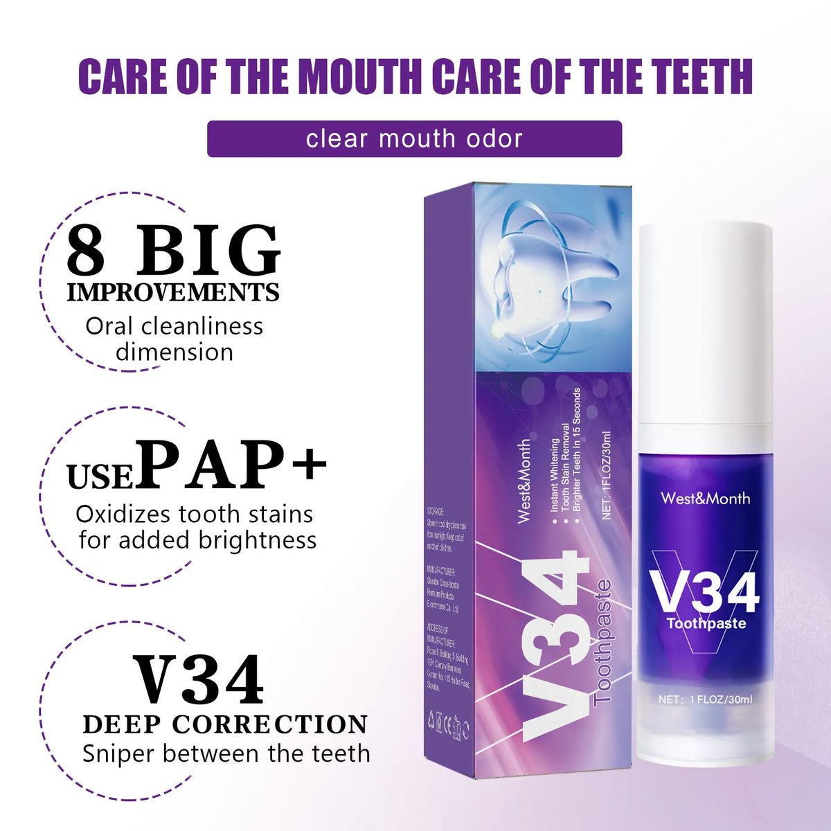V34 Colour Corrector Whitening Mousse